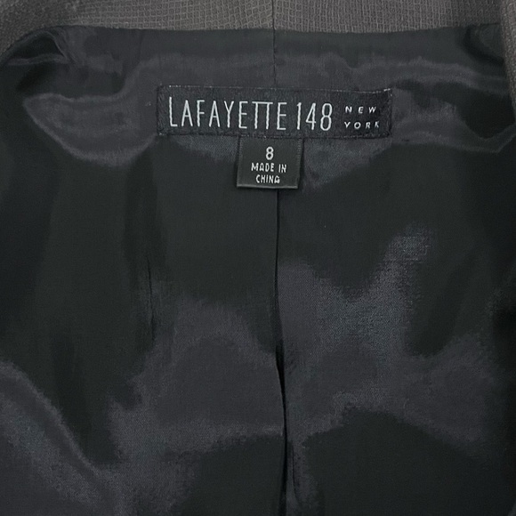 Lafayette 148 Women's Black Wool Blend Blazer Size 8 Tailored Career Jacket - Picture 11 of 13